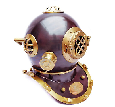 Antique Nautical 18quot; U.S Navy Nautical Finish Diver#x27;s Diving Helmet Navy Gift $198.00