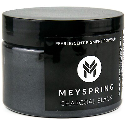 #ad MEYSPRING Charcoal Black Mica Powder for Epoxy Resin Color Pigment Resin Dye $15.99