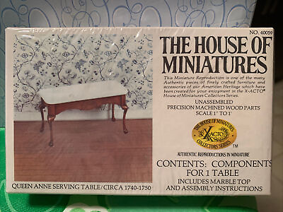 #ad Dollhouse House of Miniatures Queen Anne Serving Table Circa 1740 1750 40059 New $19.99