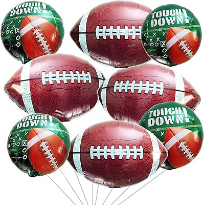 #ad 8 Pcs Football Balloons Perfect for Football Game Day Party Decorations and Bi $27.38