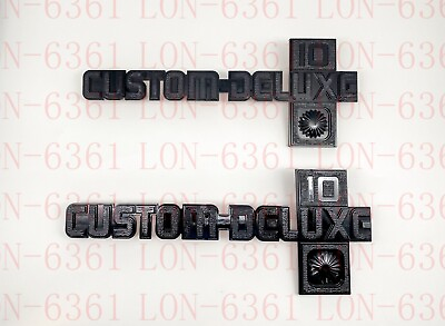 #ad for Chevrolet Custom Deluxe 10 Badge Emblem Insert Set Badge Ornament Black $44.98