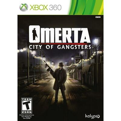 #ad NEW Omerta City of Gangsters Microsoft XBOX 360 Video Game atlantic city rpg $8.50