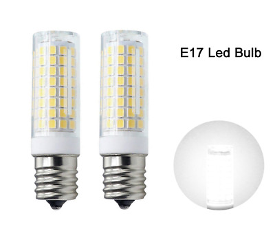 #ad 2pcs E17 Intermediate Base LED bulb 102 2835 Ceramics Light 9W 110V Lamp White H $11.39