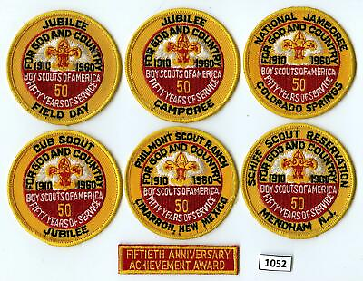 #ad Dealer Dave Boy Scout MINT SET 1960 JAMBOREE SET OF 7 PATCHES STUNNING 1052 $225.00