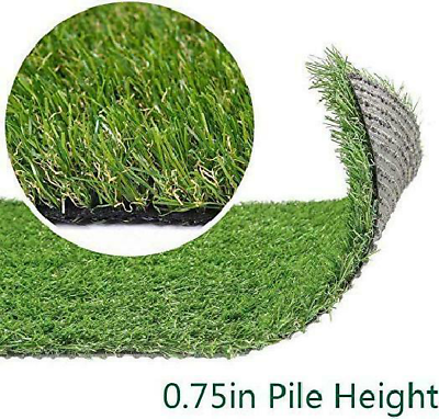 Artificial Turf Grass Lawn 0.8inch Realistic Synthetic Grass Mat Indoor Outdoo #ad $46.98