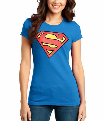 #ad Superman Symbol Junior Ladies T Shirt $19.95