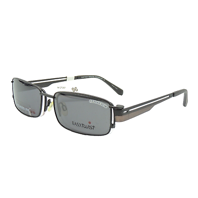 #ad Easytwist CT 207 Black With Polarized Clip On Eyeglass Frame 56 18 140 $68.00