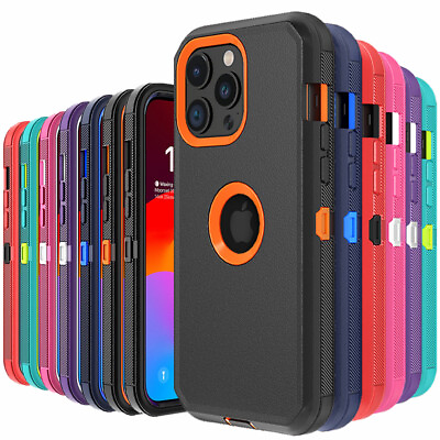 #ad For iPhone 15 14 Pro Max Plus 13 12 11 XR Heavy Duty Shockproof Armor Case Cover $8.55