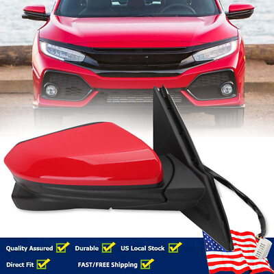 #ad Right Side View Camera Mirror Power Heated 11Pin Red For Honda Civic 2016 2021 $94.69