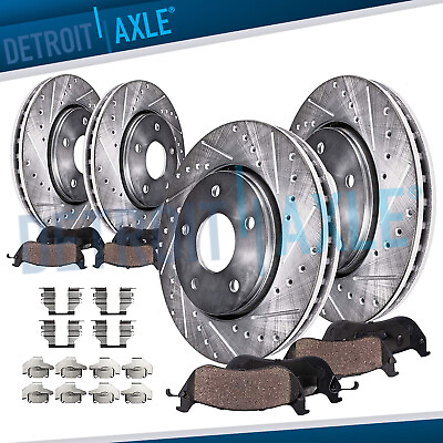 Front and Rear DRILLED Disc Rotors and Ceramic Brake Pads for 2004 2010 BMW X3 $224.48