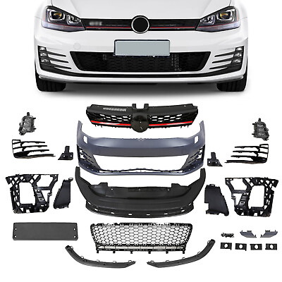 #ad For 2015 2017 Volkswagen VW Golf MK7 Front Bumper Cover Kit GTI Style Unpainted $585.99