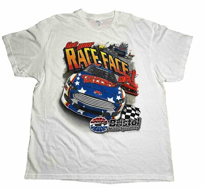 #ad Mens NASCAR T Shirt Size X Large Bristol Motor Speedway Racing Thunder Valley $23.99