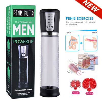 #ad Vacuum Penis Pump for Male ED Enhancement Erectile Enlargement Penis Enlarger BG $20.85