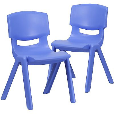 #ad Flash Furniture Plastic Student Stacking Chair Blue 2 Pieces 2YUYCX005BLUE $229.98