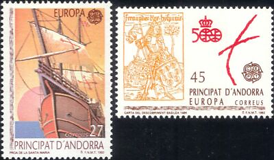 Andorra 1992 Europa Columbus America Boats Sailing Transport Explorers 2v b6225q GBP 3.95