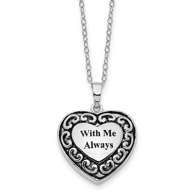 #ad Sterling Silver Rhodium With Me Always Ash Holder 18quot; Necklace $233.64