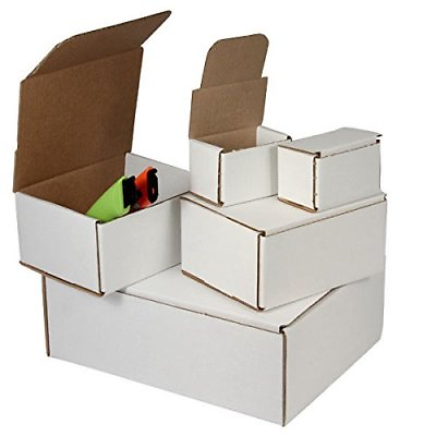#ad White Corrugated Mailers MANY SIZES 50 100 200 Shipping Packing Boxes Box Mailer $41.70