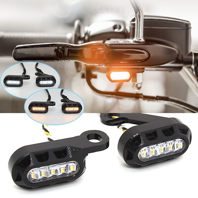 #ad LED Turn Signal Light Handle Indicator Lamp Blinker Fit For Harley Sportster XL $13.13