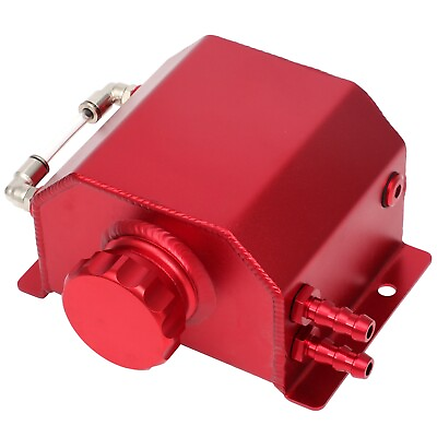 #ad 1L Red Aluminum Universal Radiator Coolant Overflow Bottle Recovery Water Tank $31.19