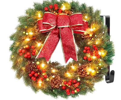 #ad Christmas Wreath with LED light $46.99