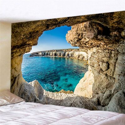 #ad Wall Forest Cloth Wall Hanging Tapestries Wall Carpet Beach Tapestry Home Decor $26.68