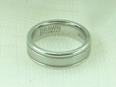 #ad Estate Scott Kay Brawn Cobalt BioBlu 27 Faith Silver Band Ring 7mm Sz 10 $69.00
