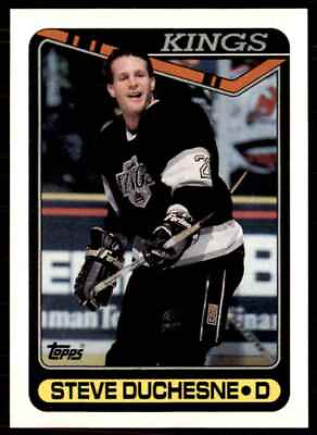 #ad 1990 91 Topps Hockey Card Steve Duchesne Los Angeles Kings #86 $1.85