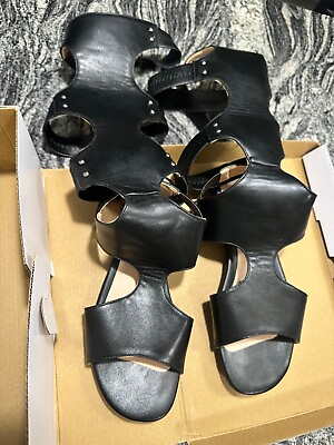 #ad Brand new women leather gladiator sandals in box US size 8.5 $35.00