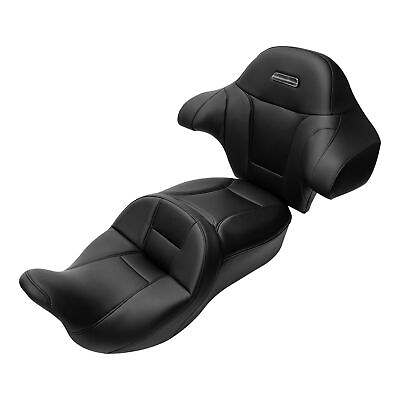#ad Black Driver Passenger Seat amp; Backrest Fit For Harley Road Street Glide 14 2023 $540.00