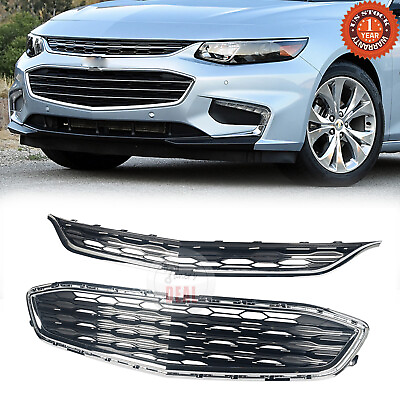 #ad For Chevrolet Malibu 2016 2018 Front Bumper Upper amp; Lower Honeycomb Mesh Grille $48.38