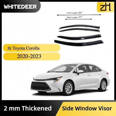 #ad Fits 2020 2023 Toyota Corolla Side Window Visor Rain Deflector Guard Thickened $23.99