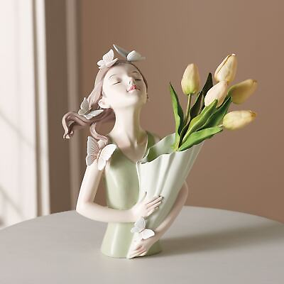 #ad #ad ART amp; ARTIFACT Butterfly Girl Vase Unique Flower Vase Art Deco Decor Girl ... $58.99