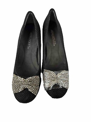 #ad Aerosoles Women’s Pump Heels Black Slip On Shoe Size 7 Bow $15.99