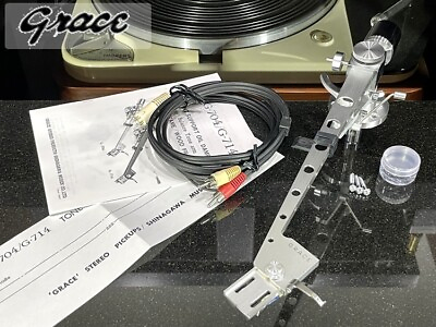 #ad GRACE G 704 Metal Frame Tone Arm HP 1 Shell PHONO Cable etc. Included From Japan $1524.76
