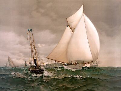 #ad Decor War Poster. Fine Graphic Art. Sailing Boats. Ocean Home Wall Design 1238 $60.00