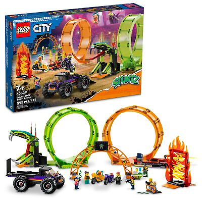 LEGO City Stuntz Double Loop Stunt Arena 60339 New Factory Sealed. Free Shipping $69.99