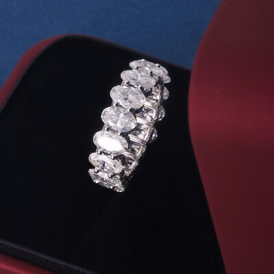 #ad Eternity Band 2.30 Carat Oval Cut GDGL Lab Grown Diamond Wedding 14k White Gold $1015.20