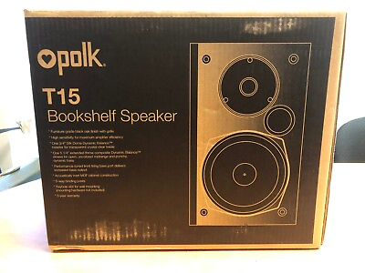 #ad Polk Audio T15 Bookshelf Speakers Pair Set of 2 100 Watt Home Theater Surround $119.99