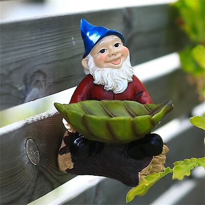 #ad Garden Gnome Birdfeeder Vivid Long Lasting Resin Gnome Statue Feeder Resin $41.02