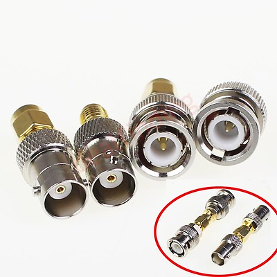 #ad 4pcs Set BNC to SMA Type Male Female RF Connector Adapter Test Converter Kit NEW $8.49