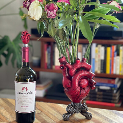 #ad #ad Anatomical Heart Vase Resin Flower Pot Home Shelf Table Decor Desktop Ornament $19.99