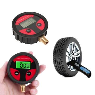 #ad Digital Car Tire Tyre Air Pressure 0 100 200PSI Gauge Meter For Car Truck Bike $6.34