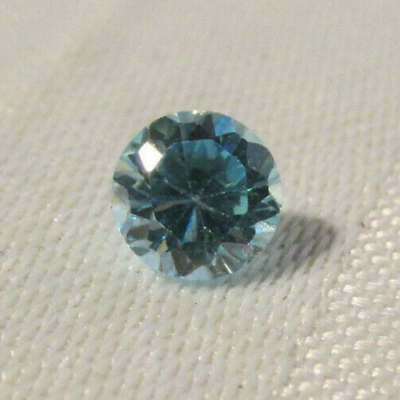 #ad Cubic Zirconia Aquamarine lab cut 6.5mm Button Shape Gemstone Craft loose Lot 18 $18.18