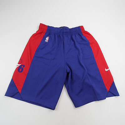 #ad Philadelphia 76ers Nike NBA Authentics Practice Shorts Men#x27;s Blue Red New $54.99