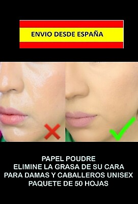 #ad Skin Fat Paper POUDRE Paper With Effect Matizante Elimine The Shine of The Face $19.93