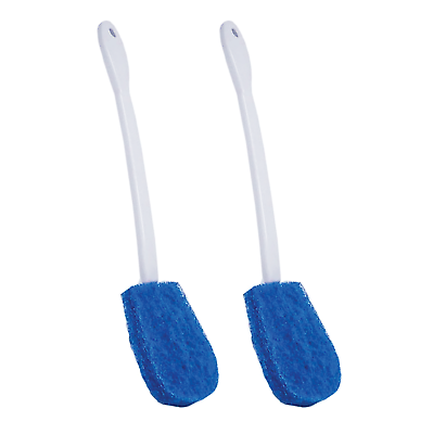 Bath amp; Toilet Bowl Scrubber with Comfort Handle Hang Hole Non Scratch 2 pack $17.88
