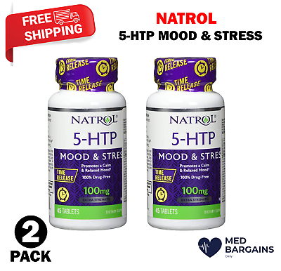 #ad Natrol 5 HTP Mood amp; Stress Extra Strength 100 mg 45 Tablets 2 Pack $9.95