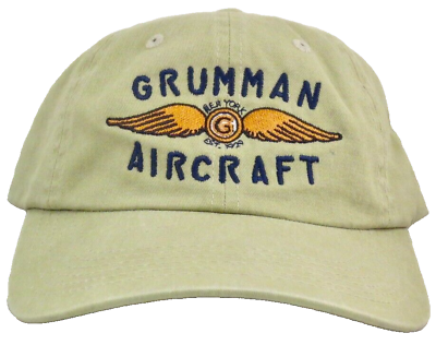 Grumman Embroidered Aircraft Wings Baseball Cap Khaki Aviation HAT 0128 K $30.95