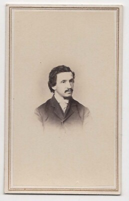 #ad ANTIQUE CDV C. 1860s G.B. HALL HANDSOME MAN WITH MUSTACHE LITTLE FALLS NEW YORK $12.99