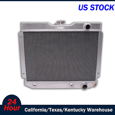 #ad Fit For 1962 1965 63 64 Chevrolet II Nova AT 2Rows Aluminum Radiator Cooling $126.99